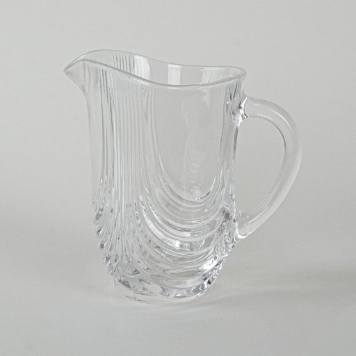 Crystal jug, Italian design, 1970s, made in Italy