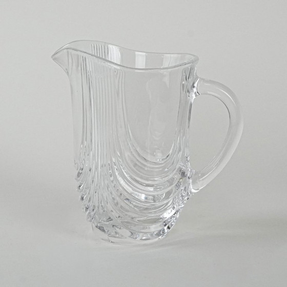 Image 1 of Crystal jug, Italian design, 1970s, made in Italy