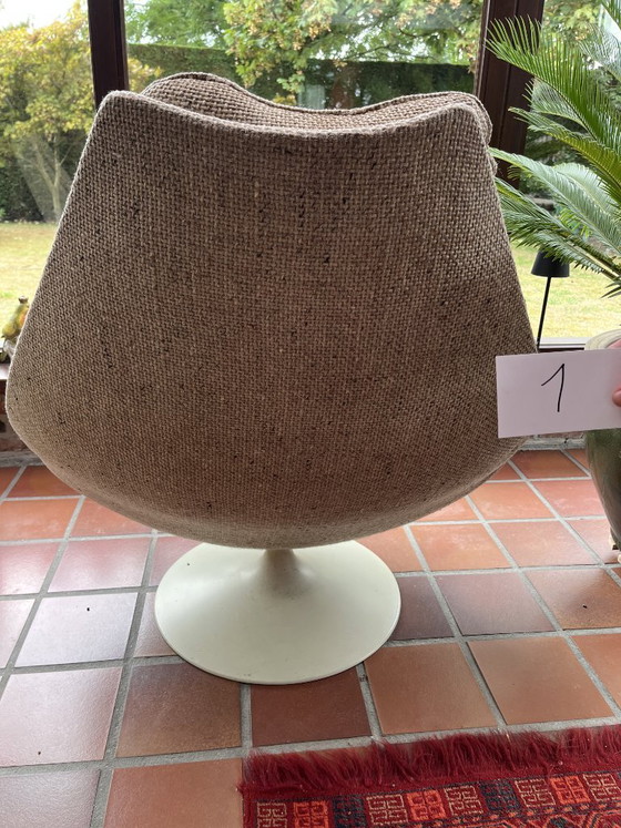 Fauteuils pivotants Artifort F588 originaux de Geoffrey Harcourt (ensemble de 4) et poufs assortis (3) (photo 2 of 20)