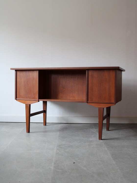 Image 1 of Vintage Danish freestanding desk in teak