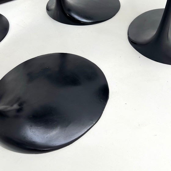 Set di 6 sedie da pranzo nere disegnate da Rudi Bonzanini per Tecnosalotto, anni '60. – Fiberglass (photo 14 of 16)