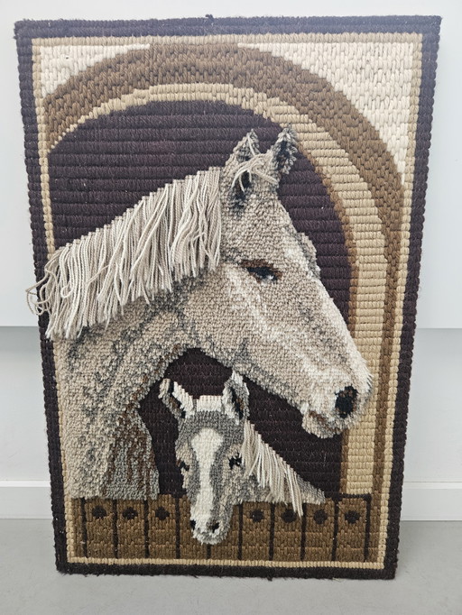 Vintage wall hanging Horses