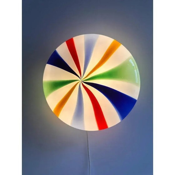 Image 1 of Italienische Wandleuchte aus Muranoglas mit Wirbelmuster von Simoeng