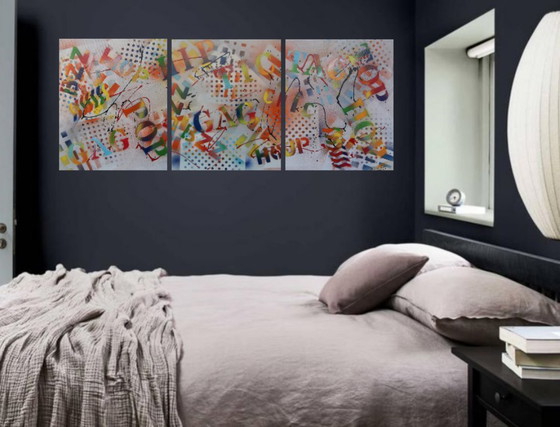 Image 1 of LOCATION - painting by 2Luss'Art - size 140 x 55 - Free delivery -