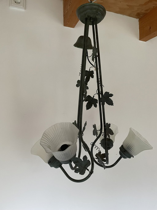 Pendant Lamp With 4 Chalices And Vine Design