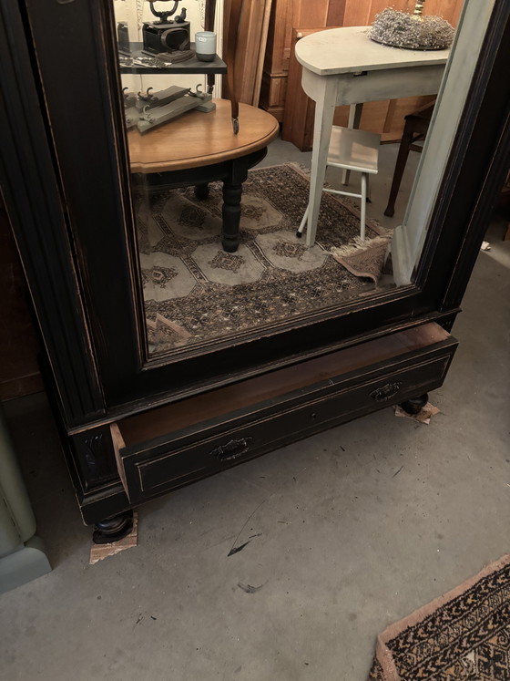 Image 1 of Brocante-Schrank mit einer Tür / Spiegelschrank / Buffetschrank