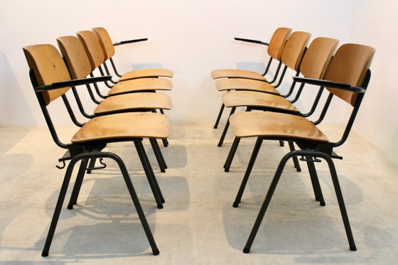 Industrial Plywood Stackable School Sofa Seat by Marko Holland, Couches, Metal, Black, Industrieel (photo 7 of 11)