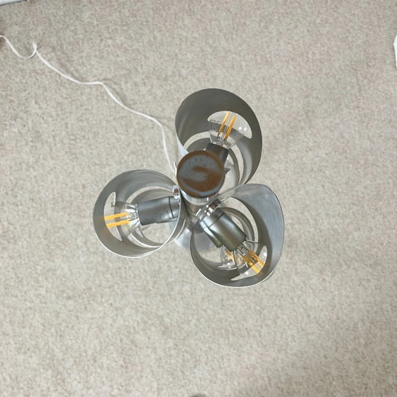 Image 1 of Brushed aluminum floor lamp, Space Age style, 1970s