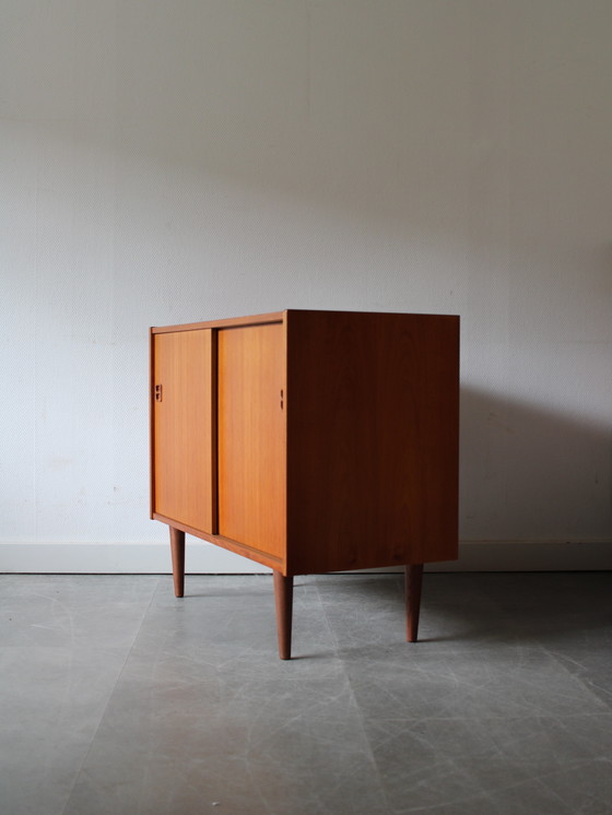 Image 1 of Vintage Danish Teak Sliding Door Wardrobe