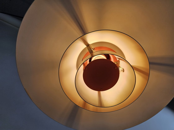 Image 1 of Louis Poulsen PH 4/3 pendant lamp orange metal shades by Poul Henningsen