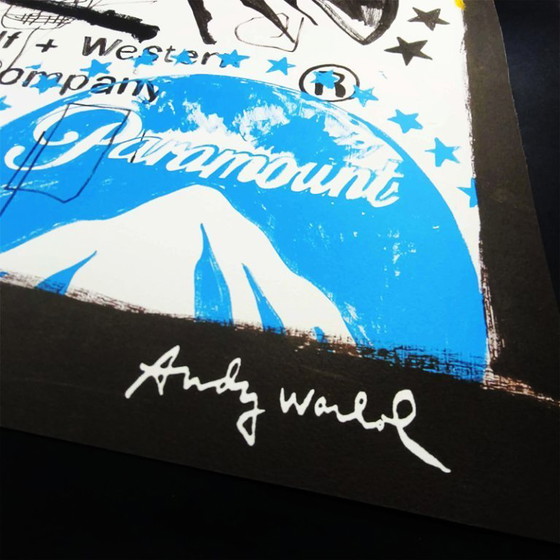 1980s Big Andy Warhol "Paramount Revalue" Limited Edition Lithograph Numbered in Pencil by CMOA. 60 cm / (photo 3 of 5)