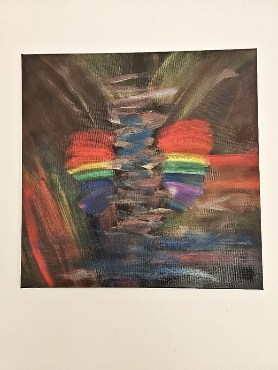 Image 1 of Large Abstract Painting - Axis of Colors – Warm Earth Tones – T.C. Freiberger – Contemporary Expressionism