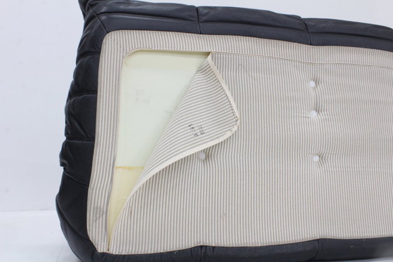 Image 1 of Divano vintage Togo Ligne Roset a 2 posti in pelle nera Michel Ducaroy anni '90