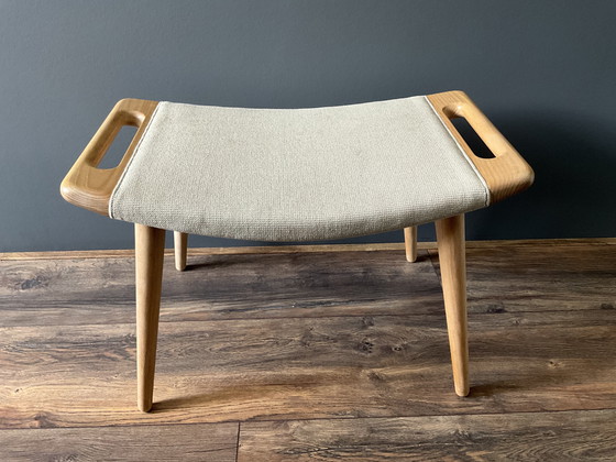 Image 1 of PP120 Stool Hans J. Wegner 1954 Original Fabric MCM