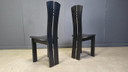 Postmoderne houten eetkamerstoelen, jaren 80 - set van 6