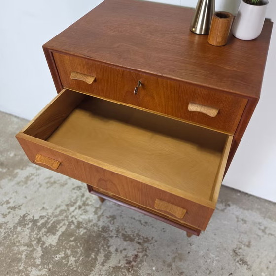 Vintage Danish Chest of drawers, teak 6 drawers 1960s Scandinavian, Wood, Brown (photo 11 of 19)