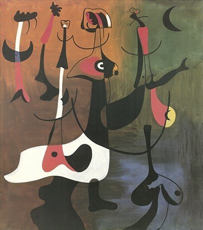 Image 1 of Stampa artistica &quot;Personaggi del ritmo&quot; di Joan Miró del 1934