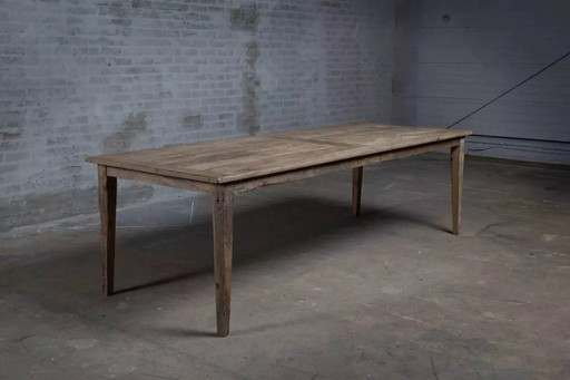Farm table in solid oak from Provence - 250 cm long