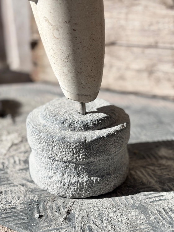 Image 1 of Beautiful marble statue on a pedestal, total height 52 cm