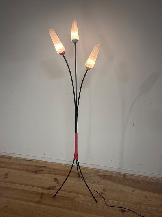 Image 1 of Farbige Fünfzigerjahre-Peitschenlampe