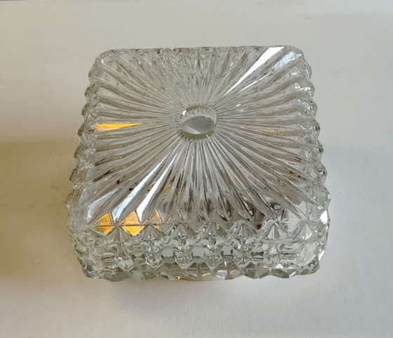 Plafondlampen of wandlamp van gegoten glas - Jaren 70 design (photo 6 of 8)