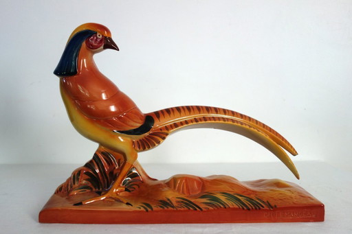 Superbe faisan royal par C. Lemanceau (Saint Clément) vers 1930