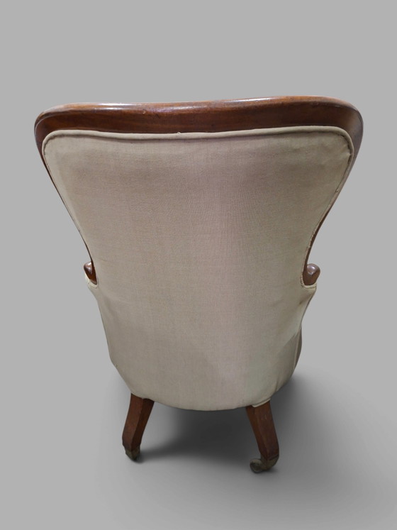 Poltrona classica inglese, sedia da fumatore, sedia da camera da letto – Poltrone, Textile, Wood (photo 4 of 5)