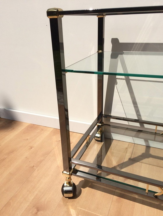 Image 1 of Carrello da portata anni '80 * Vintage Hollywood Regency * Tavolo con ruote