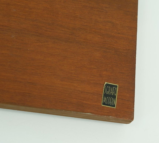 Teak-Wandpaneel im Mid-Century-Modern-Stil mit Porzellan-Antilopen von Sgrafo, modernes Design der 1960er (photo 9 of 9)