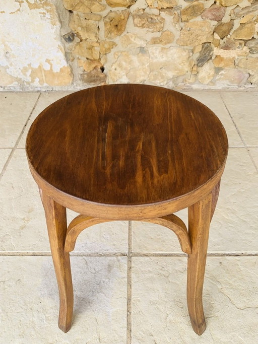 Sgabello vintage in legno curvato di Baumann, risalente agli anni '50 circa. – krukjes, Wood (photo 2 of 20)