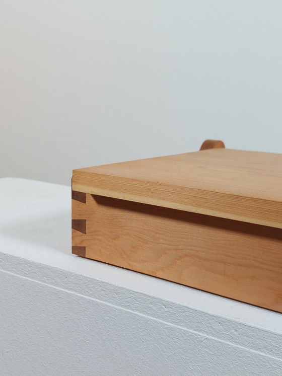 Image 1 of Carpenter-made wooden minimalist vintage wooden box dovetail