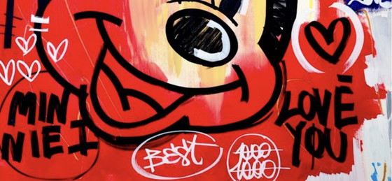 Image 1 of LACRISS (1990) – Topolino Innamorato – Original Pop-Urban Artwork (1/1)