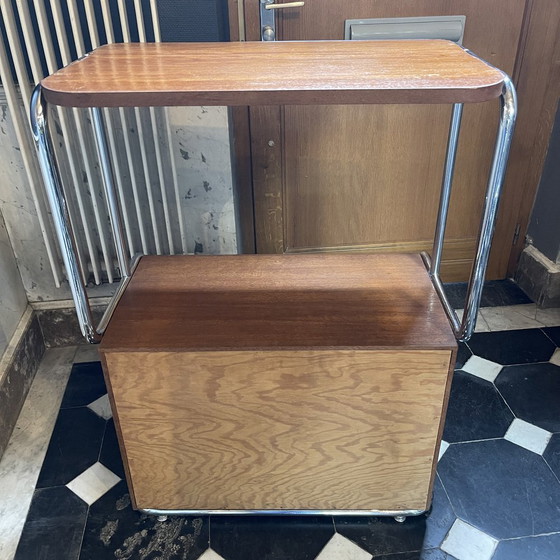 Modernistisch Art Deco Bauhaus Dressoir van Buisstaal & Hout, 1930 – Glass (photo 15 of 16)
