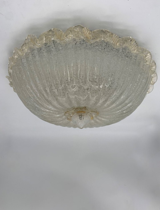 Image 1 of Murano glass ceiling light attributed to Barovier with gold