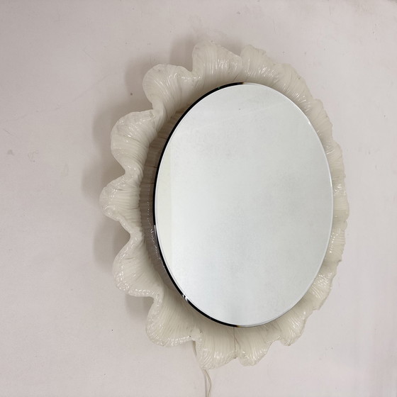 Image 1 of Vintage Lucite wall mirror with backlight , 1970’s , Germany