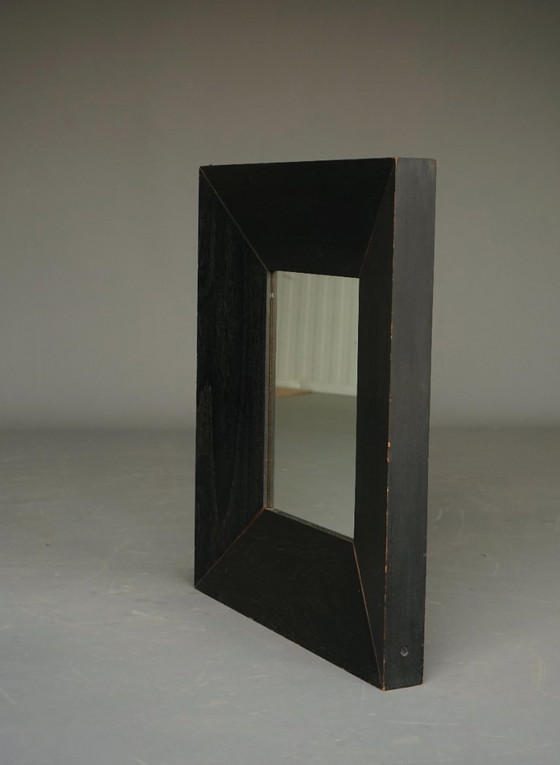 Specchio in legno nero, Marrone (foto 5 di 6)