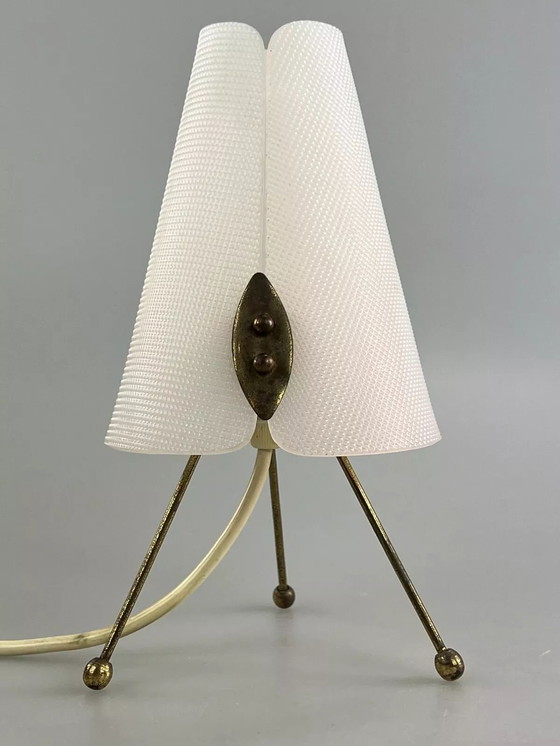 Image 1 of 60s 70s tripod lamp acrylic table lamp bedside lamp space age design