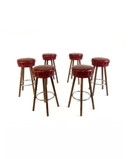Set van 6 vintage barkrukken ‘70