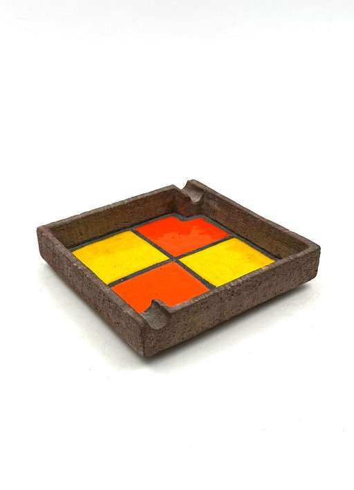 Keramische asbak in space age-stijl uit het midden van de 20e eeuw, Aldo Londi Bitossi, Italië, jaren 70.