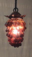 Lámpara colgante de cristal de Murano con forma de uva - mediados del siglo XX