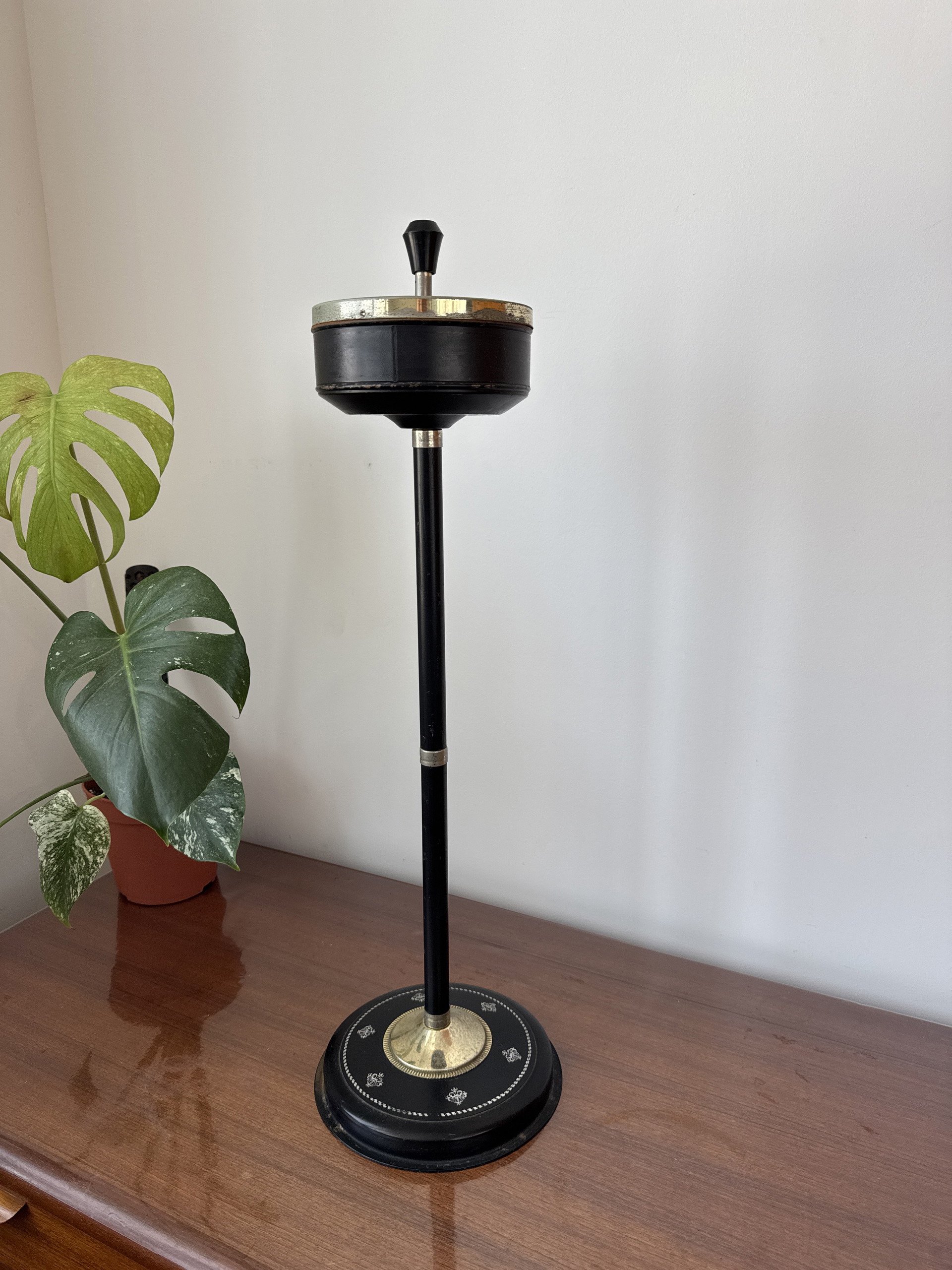 Vintage black and chrome standing ashtray | €55 | Whoppah