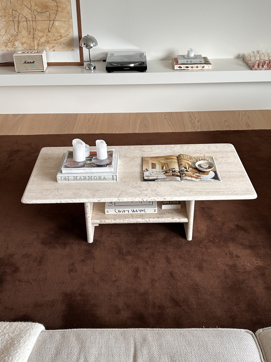 Image 1 of Vintage travertine coffee table, Italy 1980s 