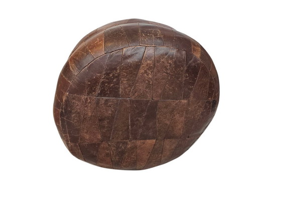 Image 1 of Pouf vintage in pelle patchwork - anni '70