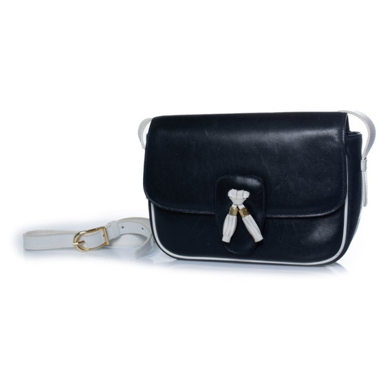 Bolso Celine de piel negra con borla y detalles blancos. – Céline, Bolsos de hombro, Calfskin (photo 8 of 13)