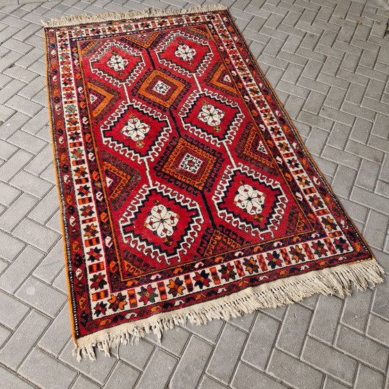 Image 1 of Tapis persan ancien tapis de laine noué à la main