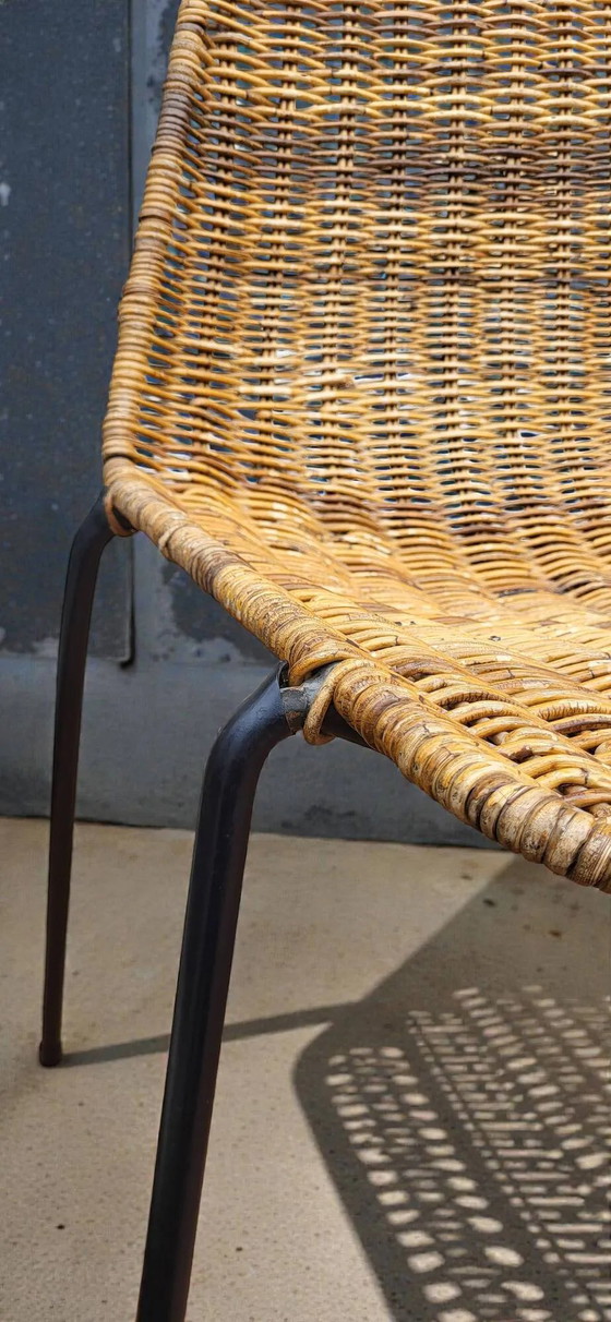 Sedie in Vimini di Gian Franco Legler, anni '50 – Pierantonio Bonacina, Sedie da pranzo, Wicker, Metal (photo 9 of 11)