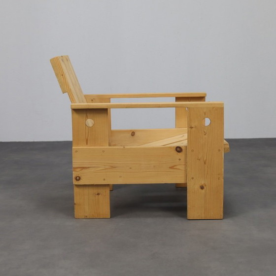 Image 1 of Crate Loungestoel, in de stijl van Gerrit Rietveld, jaren 1980
