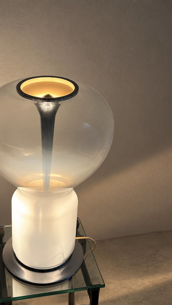 Mid-Century Murano Glass Table Lamp in the Style of Angelo Mangiarotti, Italy 1960s (photo 7 of 7)