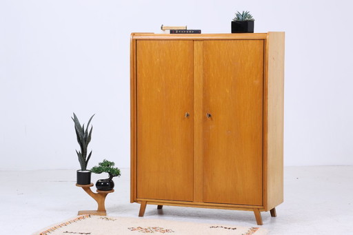 Vintage linen cupboard by Wilhelm Höltkemeyer 60s | Mid - Century cupboard compartment cupboard wood retro storage #05-88