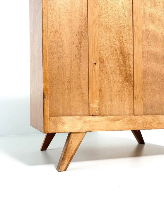 Vintage Chest of drawers with 4 drawers – Mid-Century Modern, 1950s, Teak look – Wood (photo 5 of 15)